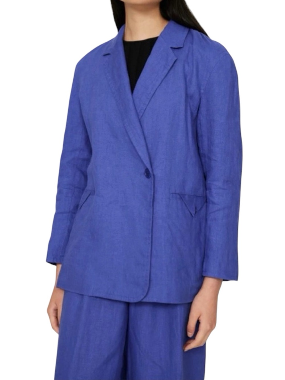 Madewell 100% linen oversized blazer in cobalt blue size 1X